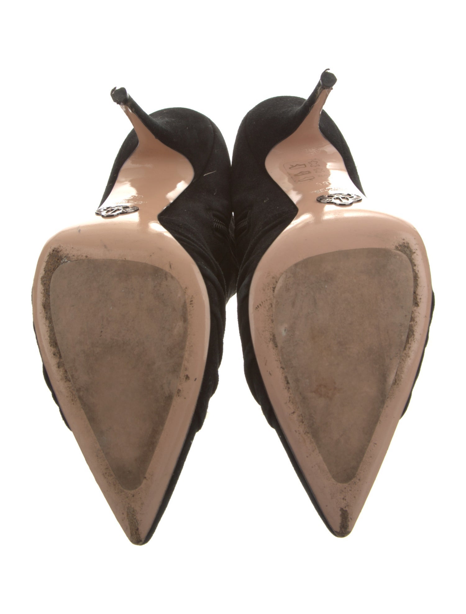 Oscar Tiye Suede Crystal Embellishments Sock Boots